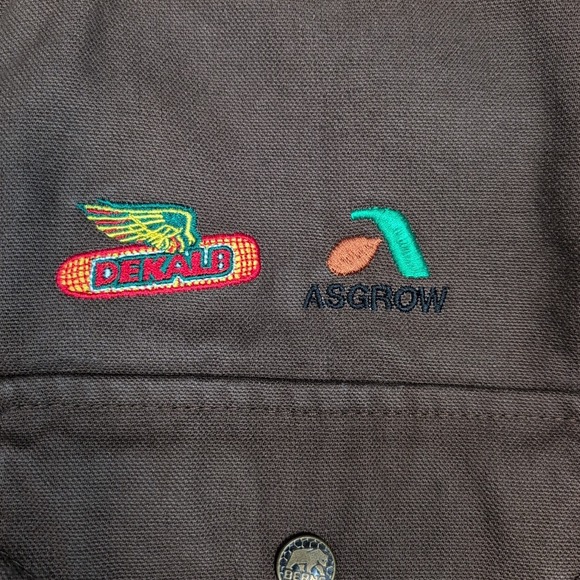 Berne Jacket Mens L Brown Hood Canvas Barn Chore Coat Work Pockets Farmer Seed - Picture 10 of 16